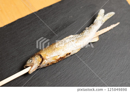 Image of grilled sweetfish (stock photo) 125849898