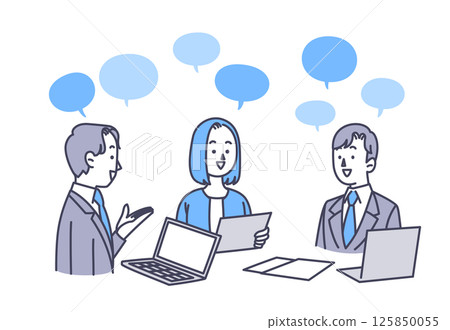 開會的商務人士 125850055