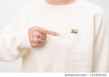 Happy pride month and LGBT or LGBTQ or LGBTQIA with rainbow flag Brooch pin for Lesbian, Gay, Bisexual, Transgender, Queer, Intersex, Non Binary, Marriage Equality Law, Pansexual and Demisexual Happy pride month and LGBT or LGBTQ or LGBTQIA with rainbow flag Brooch pin for Lesbian, Gay, Bisexual, Transgender, Queer, Intersex, Non Binary, Marriage Equality Law, Pansexual and Demisexual 125850330