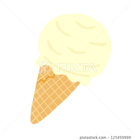 Vanilla ice cream cone Vanilla ice cream cone 125850999