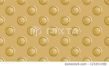 Solid coin gold coin pattern background illustration. Seamless vector 4K illustration material Solid coin gold coin pattern background illustration. Seamless vector 4K illustration material 125851396