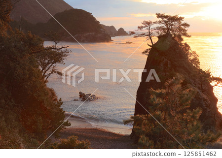 日和佐大浜海灘，朝陽下海霧繚繞 / 紅海龜的築巢地 / 日本百佳海灘 / 室戶阿南海岸國定公園 125851462