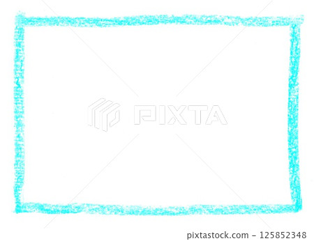 淺藍色蠟筆邊框 125852348