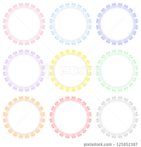 Oshikatsu Can Badge Rosette Material Frame Pastel 125852387