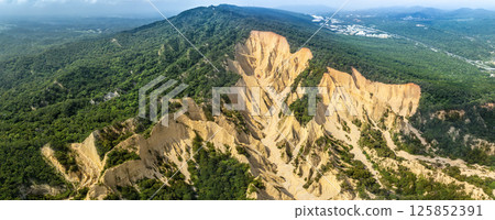 Aerial view of Huoyan Mountain in Taiwan 125852391