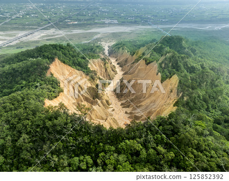 Aerial view of Huoyan Mountain in Taiwan Aerial view of Huoyan Mountain in Taiwan 125852392