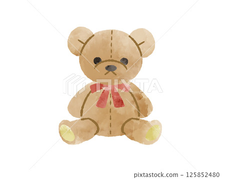 Teddy bear - watercolor Teddy bear - watercolor 125852480