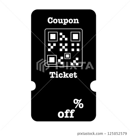 Coupon Ticket Black Percent Off 125852579
