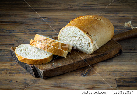 freshly baked sliced bread freshly baked sliced bread 125852854