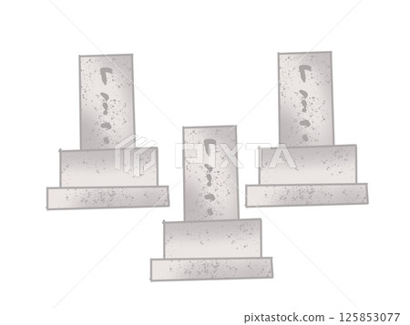 多個石墓的插圖 125853077