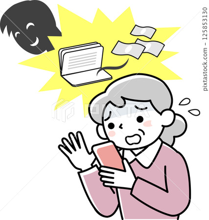 老年女性網路詐騙受害者 125853130