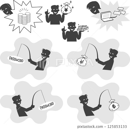Set of fraud image illustrations - Stock Illustration [125853133] - PIXTA