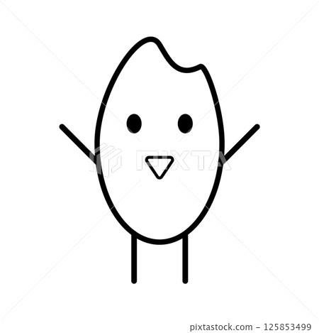 微笑的米飯人物 125853499