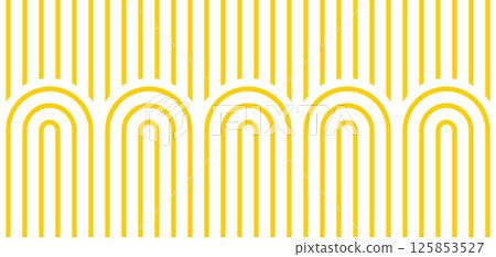 Pasta seamless pattern. Italian spaghetti background. Yellow japan ramen design. Chinese noodle texture. Abstract wavy line pattern. Food bg. Vector illustration isolated on white background 125853527