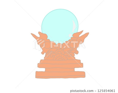 神社前供奉的鏡子插圖 125854061