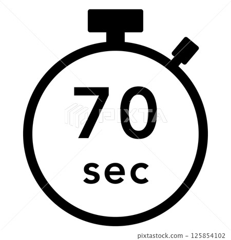 70 second stopwatch icon 125854102