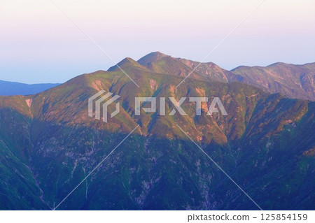 Mount Kitamata and Mount Eboshi seen from the summit of Mount Iide 125854159