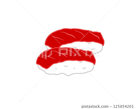 逼真又美味的鮪魚插圖 逼真又美味的鮪魚插圖 125854201