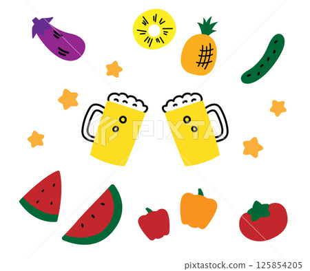 Beer Vegetables Fruits Beer Vegetables Fruits 125854205
