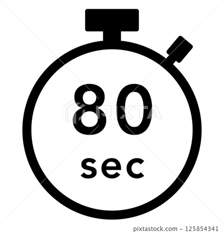 80 second stopwatch icon 125854341