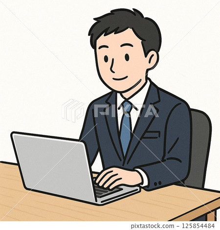 Business scene desk work 125854484
