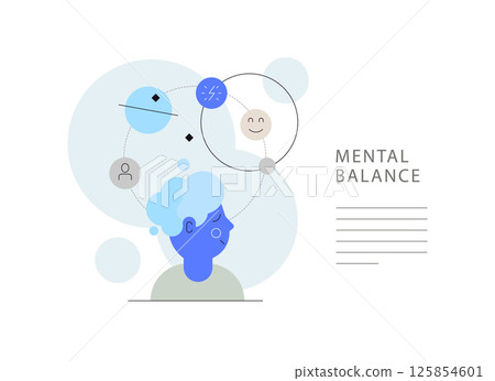 Mental health and balance. Wellbeing and personality 125854601