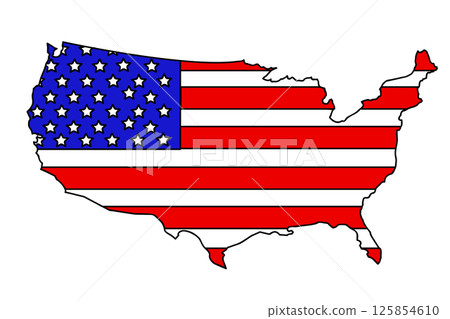 USA map vector illustration art on white background USA map vector illustration art on white background 125854610