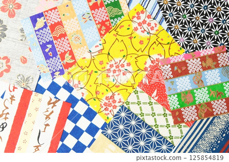Colorful and vibrant Japanese paper background image material Colorful and vibrant Japanese paper background image material 125854819