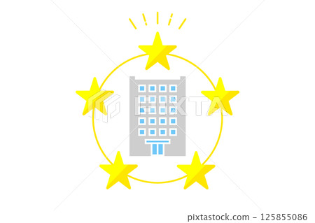 Illustration of a highly rated, excellent company 125855086