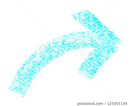 淡藍色蠟筆箭頭 125855139