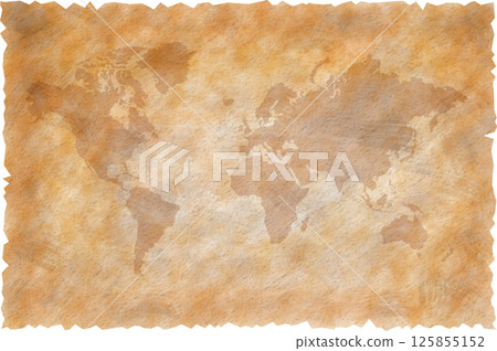 舊世界地圖的圖像 125855152