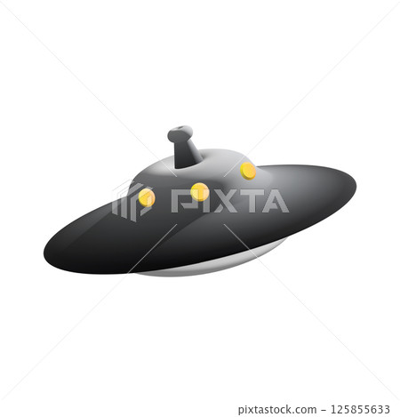 ufo render isolated on white background ufo render isolated on white background 125855633