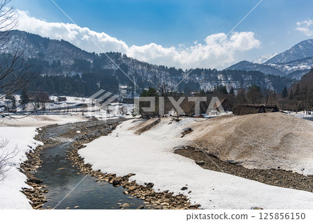 Scenery of Shirakawa-go Shogawa after snow melts Scenery of Shirakawa-go Shogawa after snow melts 125856150