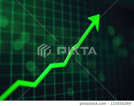 Green Upward Trend Graph with Bokeh 125858269