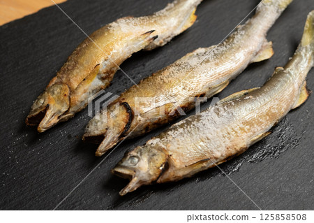 Image of grilled sweetfish (stock photo) 125858508