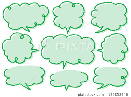Crayon material hand-drawn balloon set 125858546