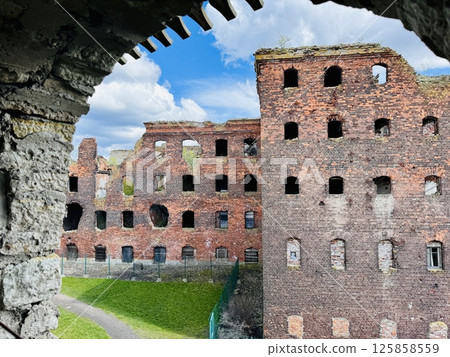 walls of ancient fortress Nut (Oreshek). Russia, Saint Petersburg walls of ancient fortress Nut (Oreshek). Russia, Saint Petersburg 125858559