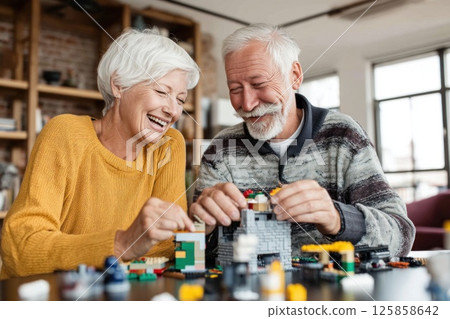 delighted positive senior woman looking at the mirror delighted positive senior woman looking at the mirror 125858642