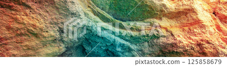 Texture of cave Benagil. Nature background. Coastal rocky seascape, Algarve region in Atlantic ocean, Portugal, Europe Horizontal banner Texture of cave Benagil. Nature background. Coastal rocky seascape, Algarve region in Atlantic ocean, Portugal, Europe Horizontal banner 125858679