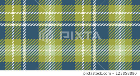 Refreshing green and navy tartan plaid pattern with a balanced design. 125858880