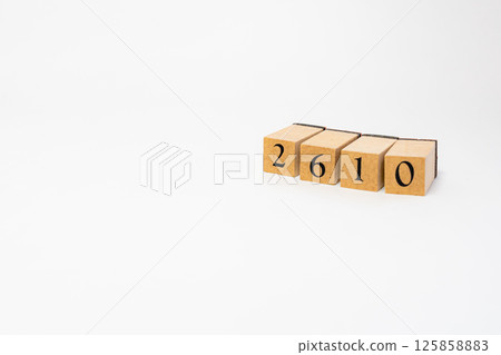 Wooden block number 4 digits 2610 Wooden block number 4 digits 2610 125858883