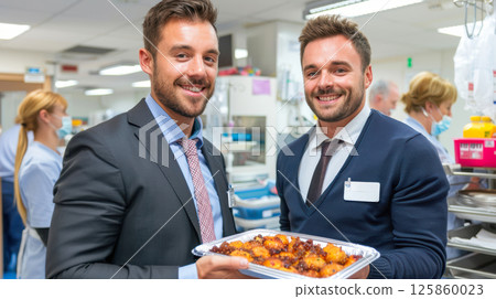Realistic Culinary Delight on table 125860023