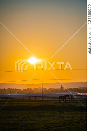 Sunset in Urakawa Town, Hokkaido 125860090
