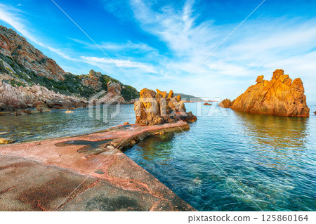 Unbelivable  view of popular travel destination Costa Paradiso. 125860164