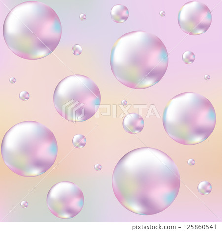 Abstract seamless pattern in Y2K style. Three-dimensional bubbles on Gradient Pink and Orange background. 3d holographic retro template. Future galaxy aesthetic, 3D chrome bubble art. Abstract seamless pattern in Y2K style. Three-dimensional bubbles on Gradient Pink and Orange background. 3d holographic retro template. Future galaxy aesthetic, 3D chrome bubble art. 125860541