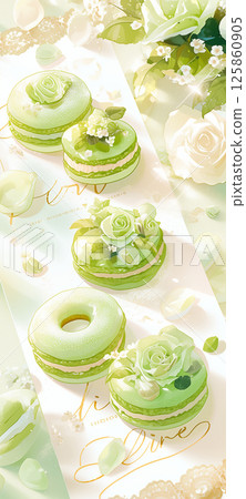 A stylish donut wallpaper surrounded by flowers and light 125860905