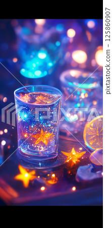 閃閃發光的彩色雞尾酒桌布 4 125860907