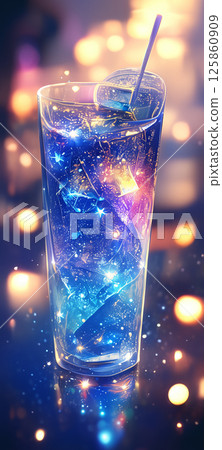 閃閃發光的彩色雞尾酒桌布2 125860909