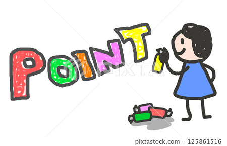 Illustration of a person highlighting important points and highlighting key points Illustration of a person highlighting important points and highlighting key points 125861516