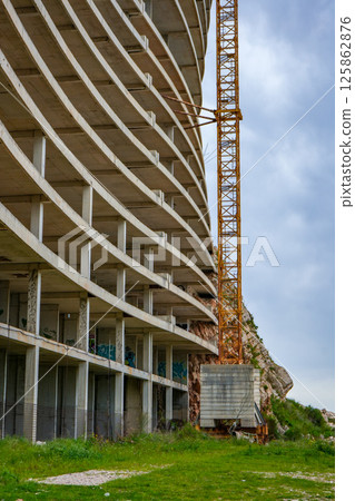 Abandoned Hotel in Petrovac, Montenegro Abandoned Hotel in Petrovac, Montenegro 125862876